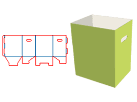 Tubular box special-shaped structure, lock bottom, open packaging,Handle hole