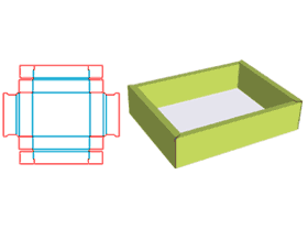 Cardboard corrugated paper pit carton, heaven and earth cover bottom box, packaging structure design
