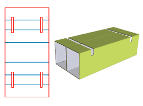 Grid, packaging carton design, envelope, fence, edge, lining, buffer structure, partition disk box