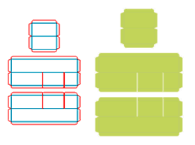 Knife card, neto, partition