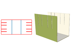 Grid, packaging carton design, envelope, fence, edge, lining, buffer structure, partition disk box