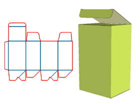 Top cover tongue-in-groove structure,The bottom is self-adhesive, bottom-stick color box ,Aircraft box,color box, paper corrugated paper box, packaging structure design, packaging box structure, p