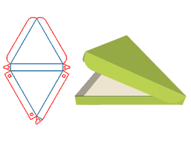 Triangle box, pizza box, cake box, food box structure design, toy packaging design, snack packaging design, craft packaging design