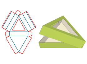 Triangle box, pizza box, cake box, food box structure design, toy packaging design, snack packaging design, craft packaging design
